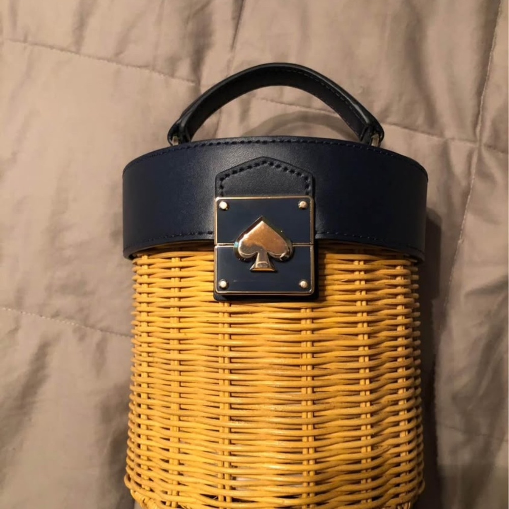 Kate spade wicker bag w/ matching wallet